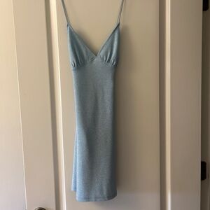 Bodycon Blue Sparkle Mini Dress Size Small
